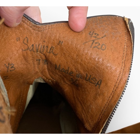 Lucchese Diva Savina Cowboy Boots Brown 7 B Western Ankle Limited Edition - Picture 11 of 11